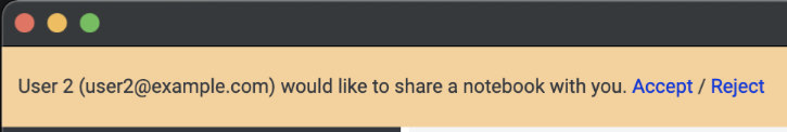 Share notebook notification